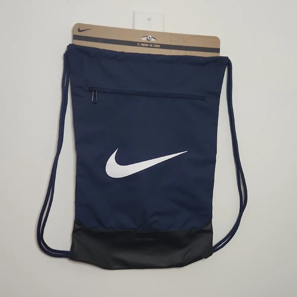 Nike Navy and Black Drawstring Backpack - Picture 1 of 2